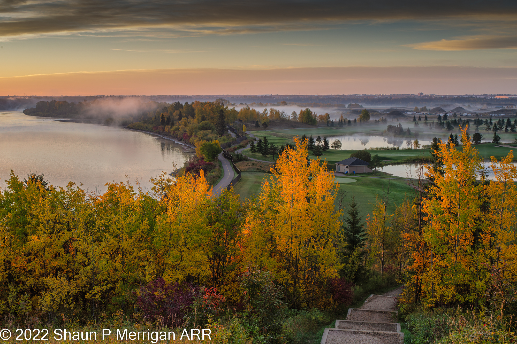 Edmonton River Valley Autumn Sunrise (1)